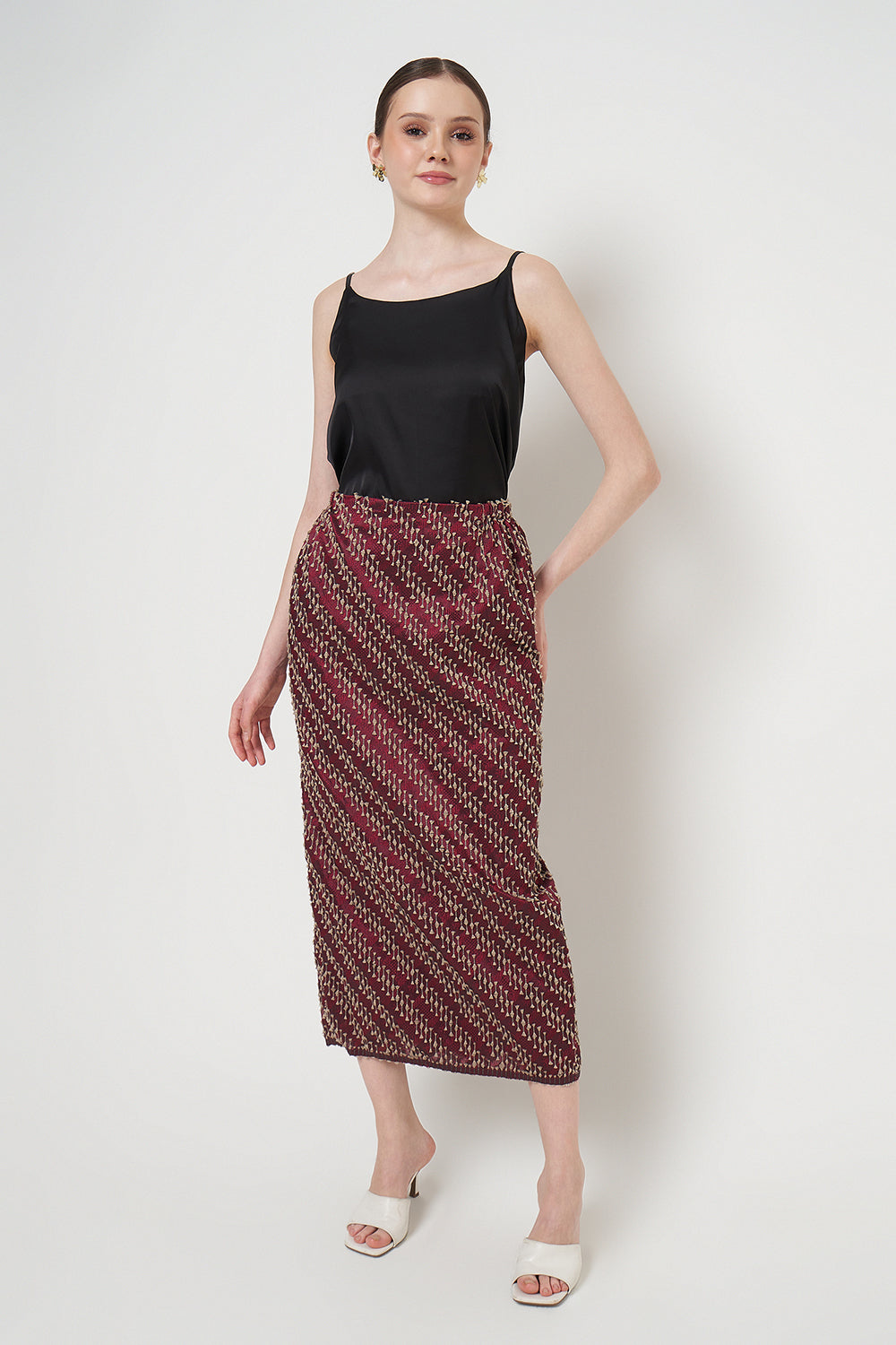 Lalitha Skirt in Deep Red