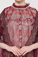 Anala Dress in Maroon