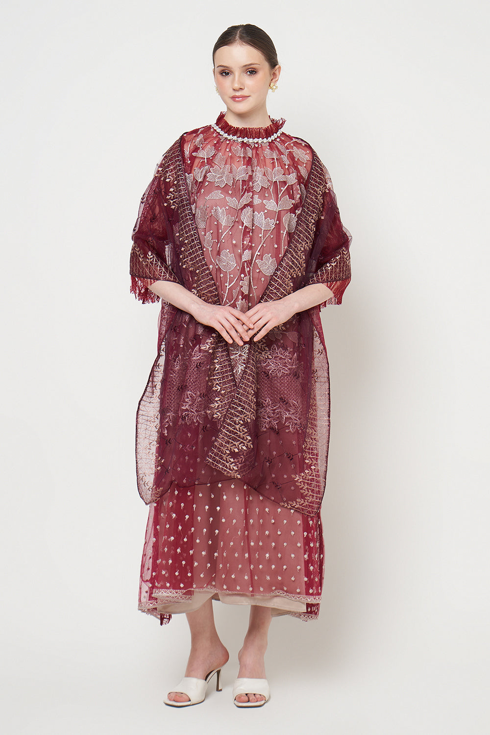 Anala Dress in Maroon