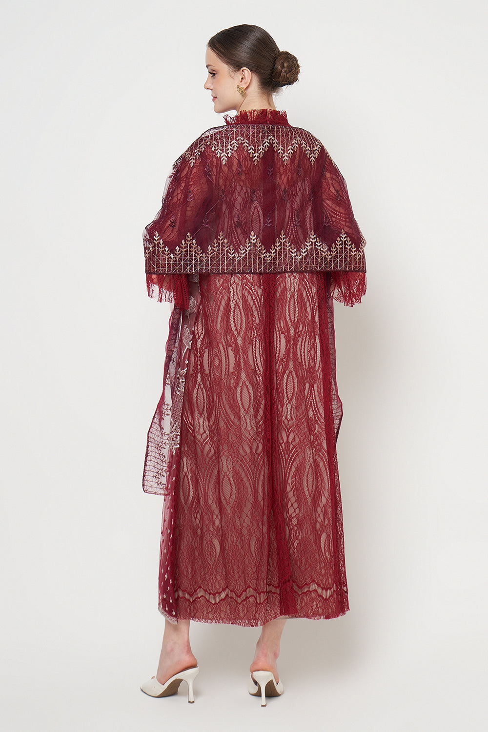 Anala Dress in Maroon