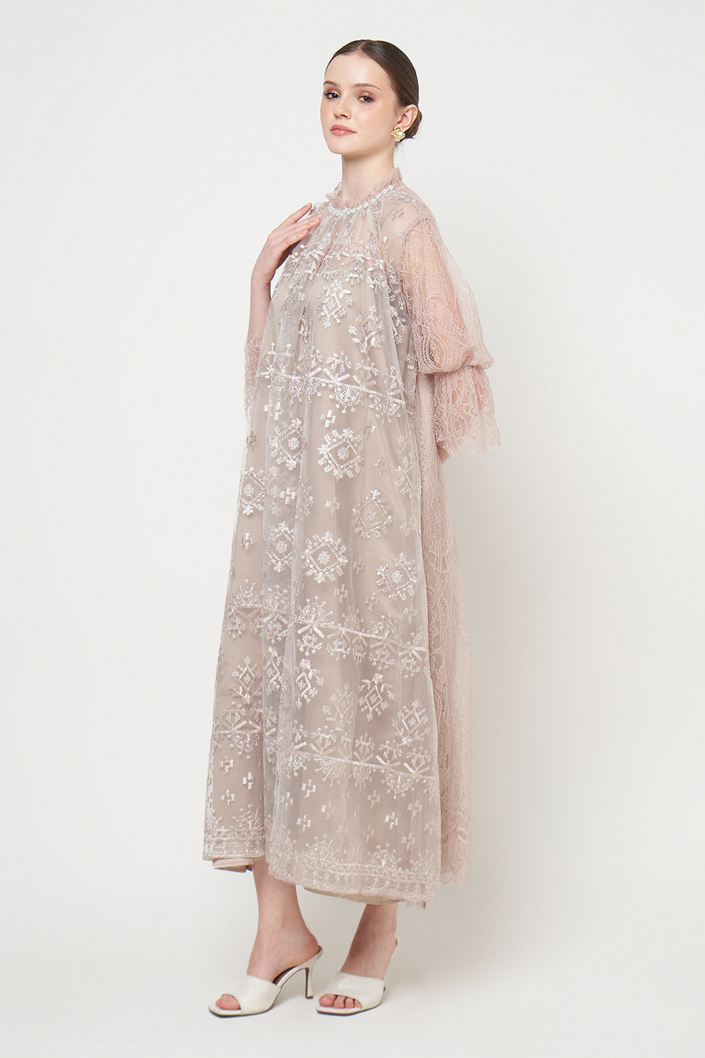 Anala Dress in Light Brown