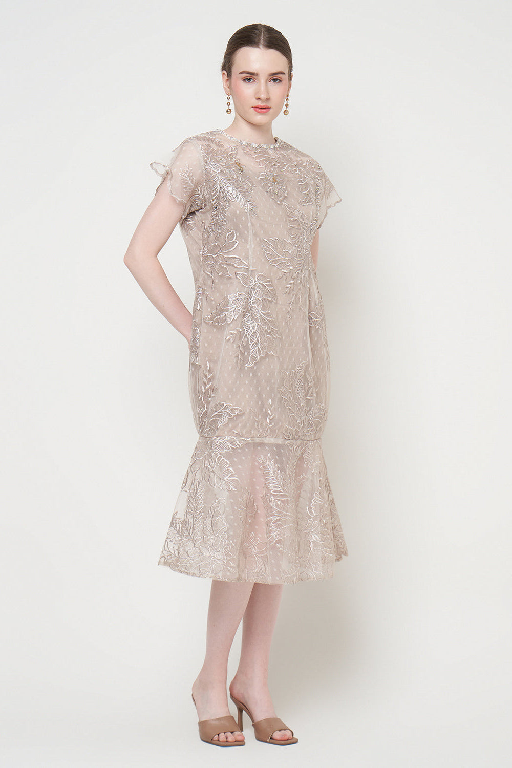 Erella Dress in Nude