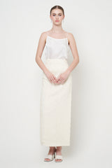 Tenun Wrap Skirt in Ivory