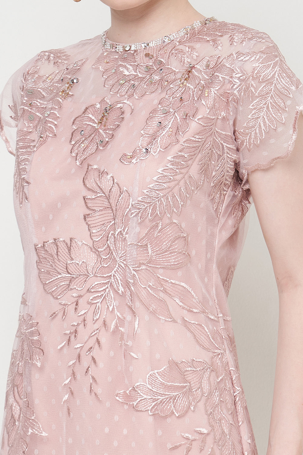 Erella Dress in Dusty Pink