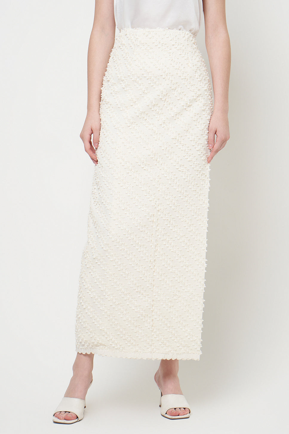 Tenun Wrap Skirt in Ivory