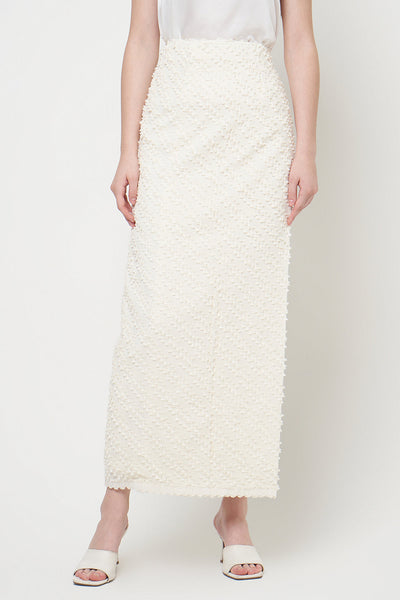Tenun Wrap Skirt in Ivory