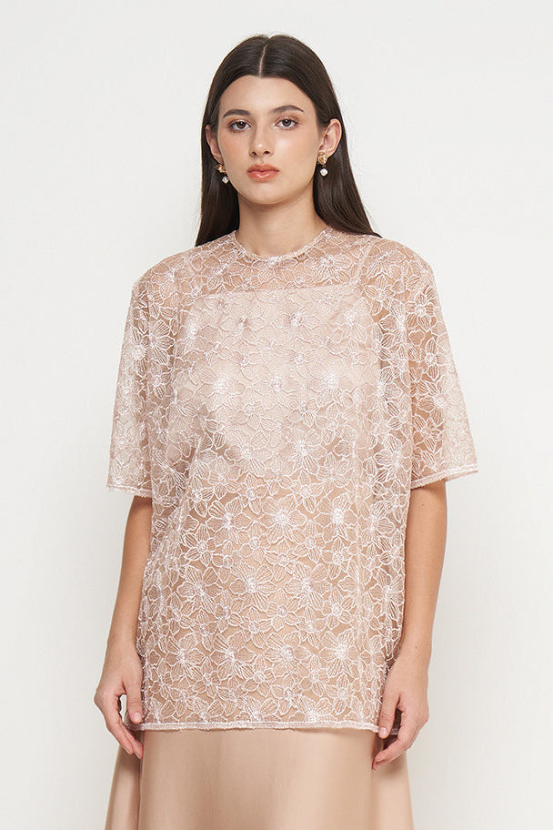 Daria Shirt in Nude Gold