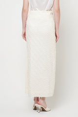 Tenun Wrap Skirt in Ivory