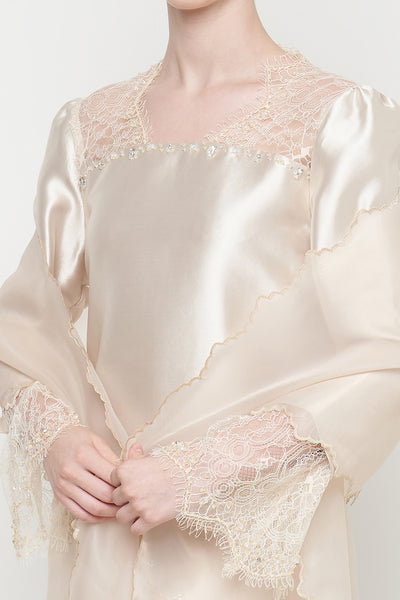 Kiara Kurung Set in Cream
