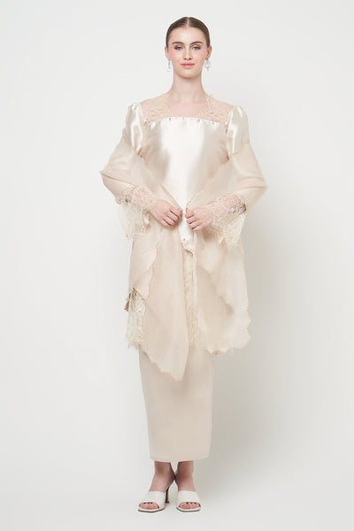 Kiara Kurung Set in Cream