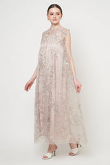 Eshal Dress in Nude Grey