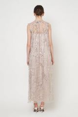 Eshal Dress in Nude Grey