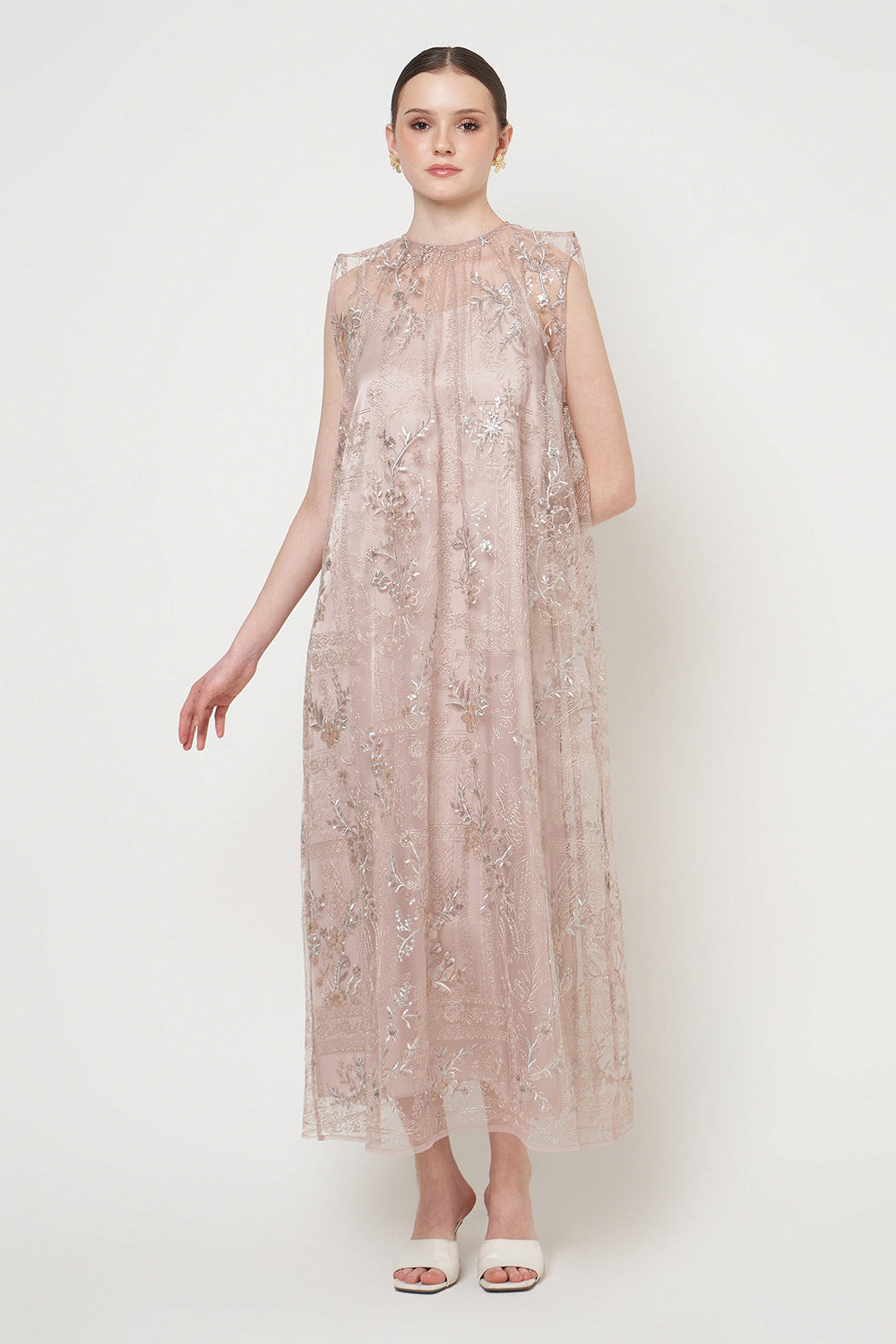 Eshal Dress in Dusty Rose