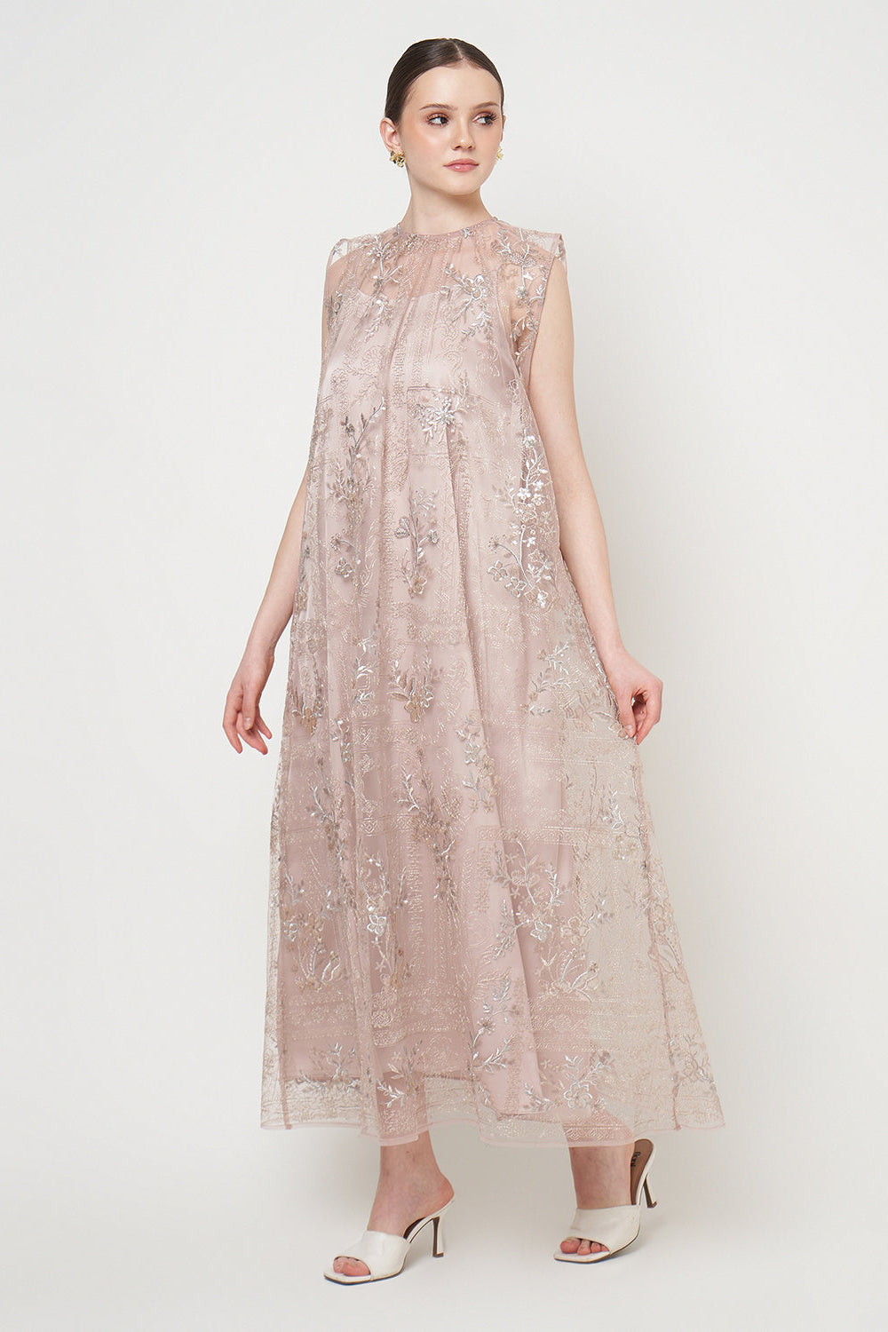Eshal Dress in Dusty Rose