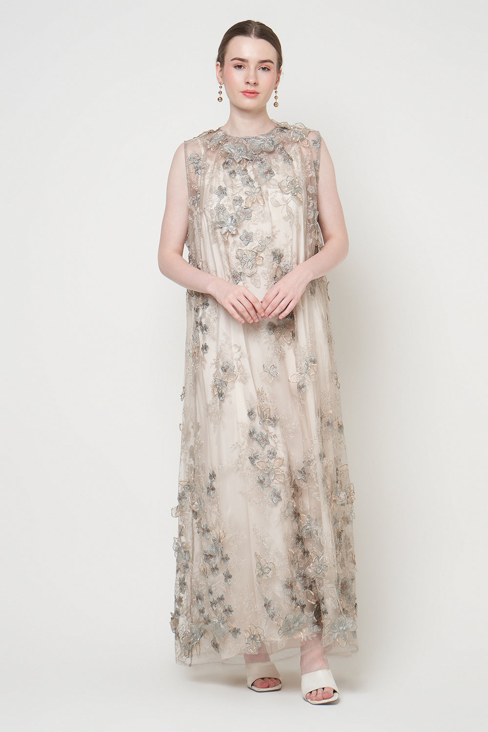 Eshal Dress in Moss Green