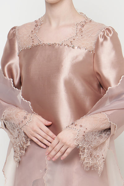 Kiara Kurung Set in Nude