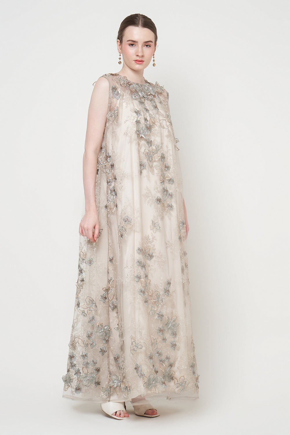 Eshal Dress in Moss Green