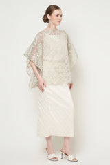 Noura Top in Ivory Sage