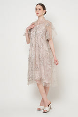 Alessia Dress in Nude Grey