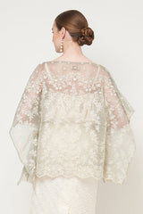 Noura Top in Ivory Sage