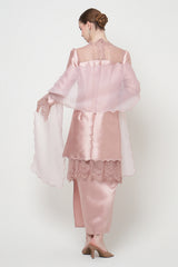 Kiara Kurung Set in Light Rose