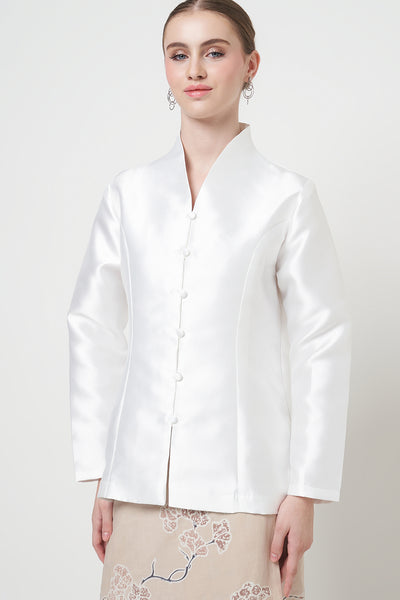 Rania Kebaya Top in White