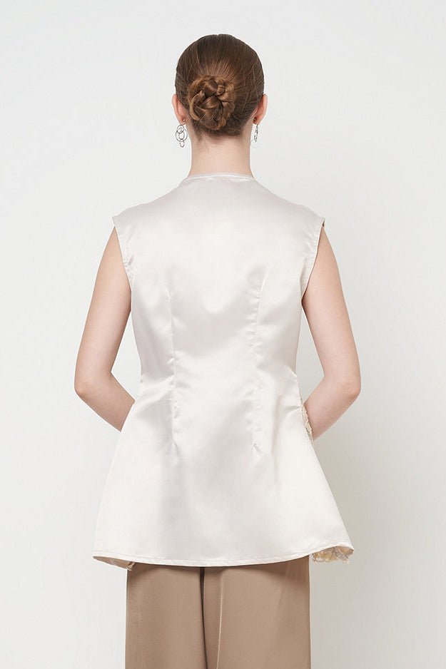 Ravel Top in Bone