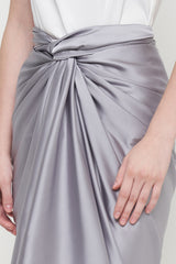 Aisyah Lilit Skirt in Dark Grey
