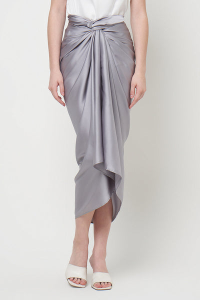 Aisyah Lilit Skirt in Dark Grey