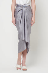 Aisyah Lilit Skirt in Dark Grey
