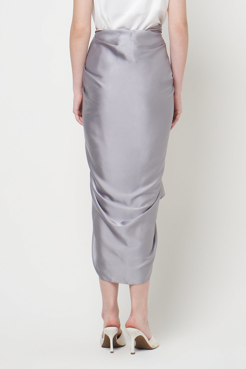 Aisyah Lilit Skirt in Dark Grey