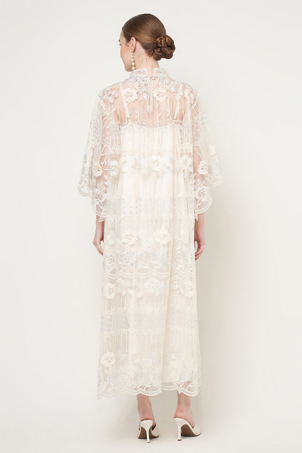 Mayasha Dress in Ivory Silver