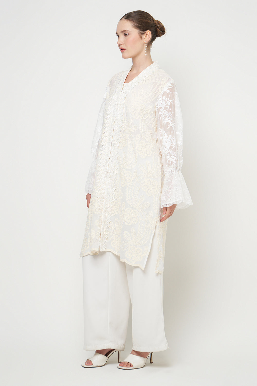 Gandini Tunic Top in Broken White