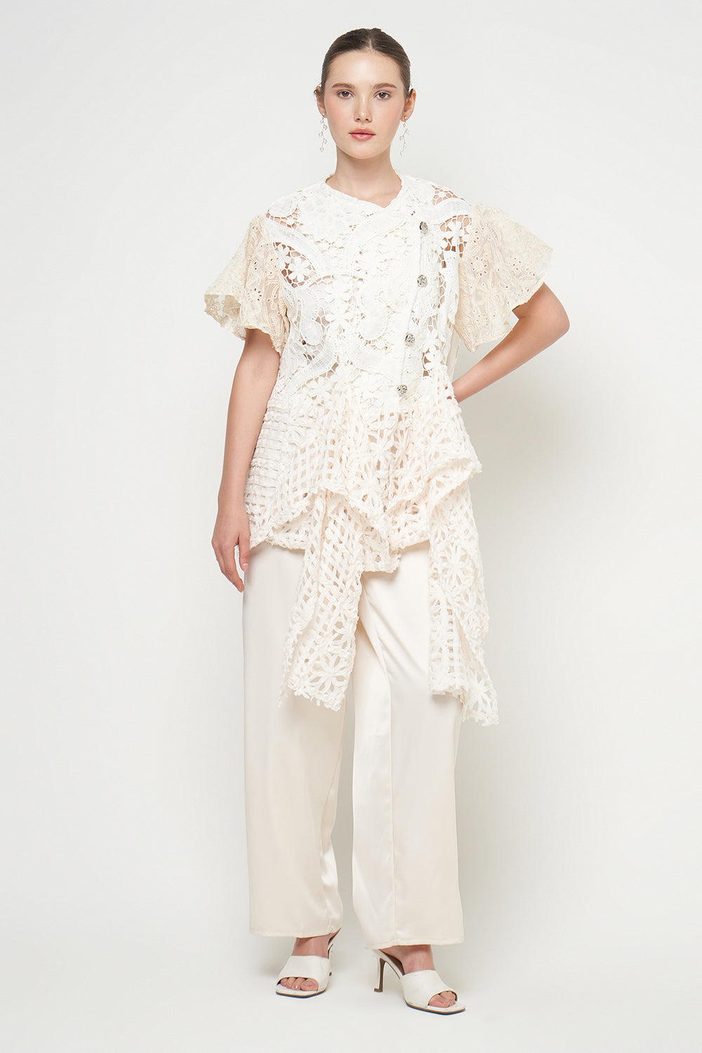 Gayatri Structured Top in Cream