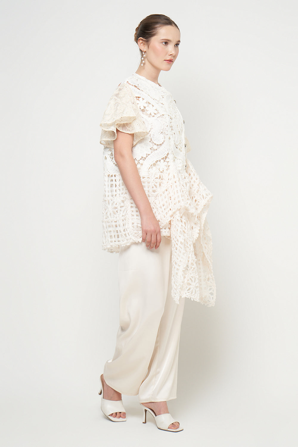 Gayatri Structured Top in Cream