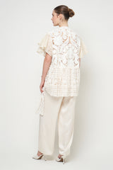 Gayatri Structured Top in Cream