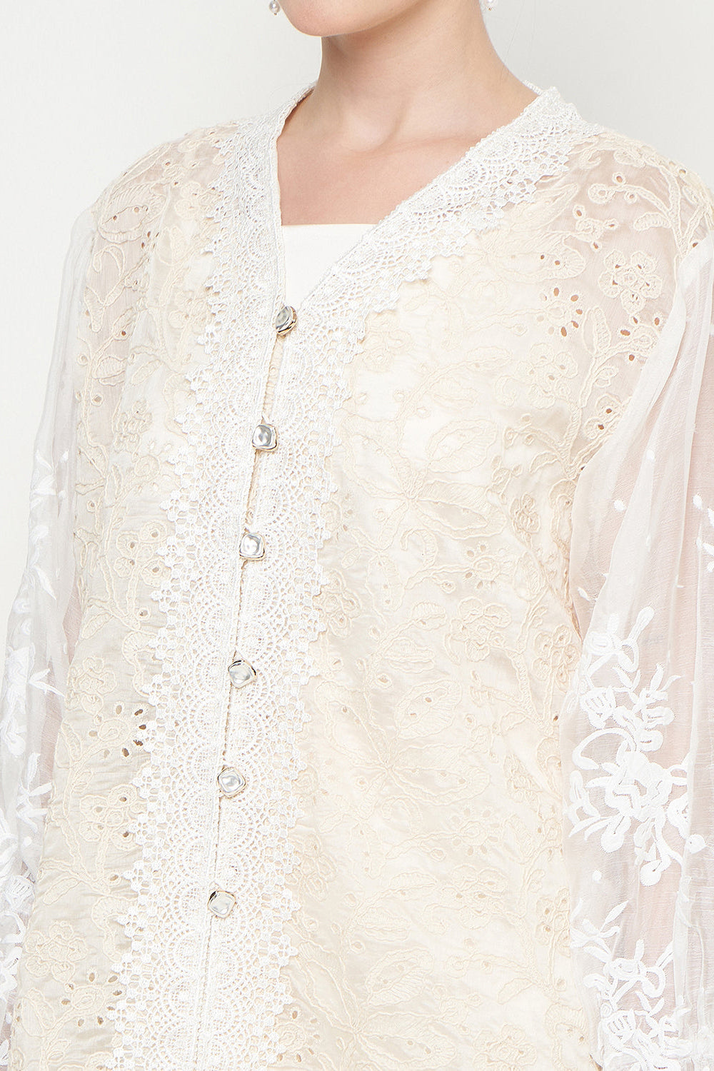 Gentari Kebaya Top in Cream