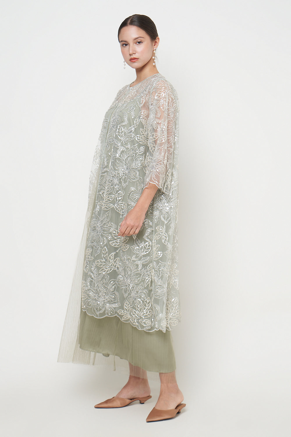 Aarunya Dress in Sage