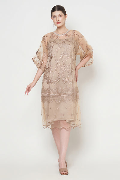 Ghania Dress in Brown