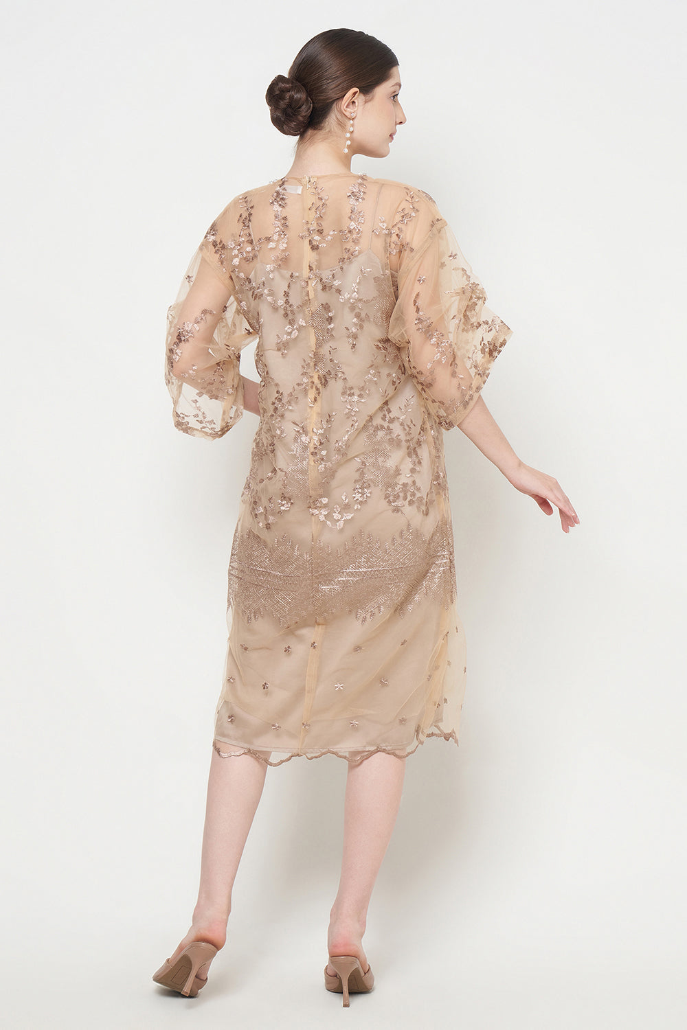 Ghania Dress in Brown