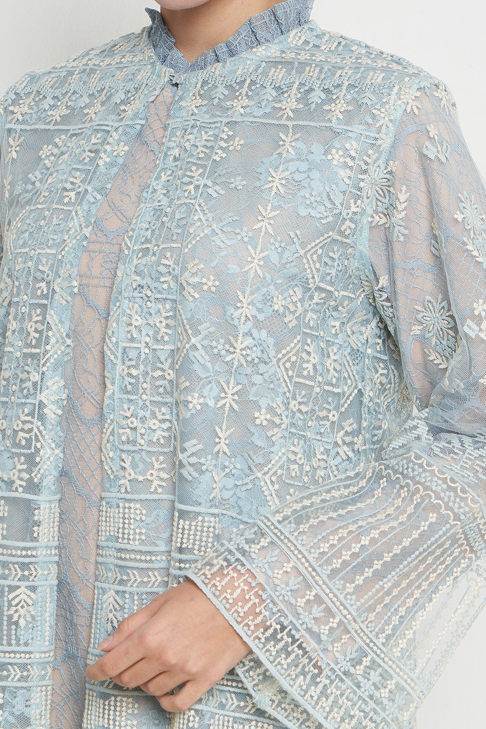 Aruna Lace Dress in Sky Blue