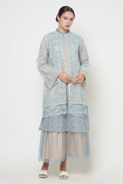 Aruna Lace Dress in Sky Blue