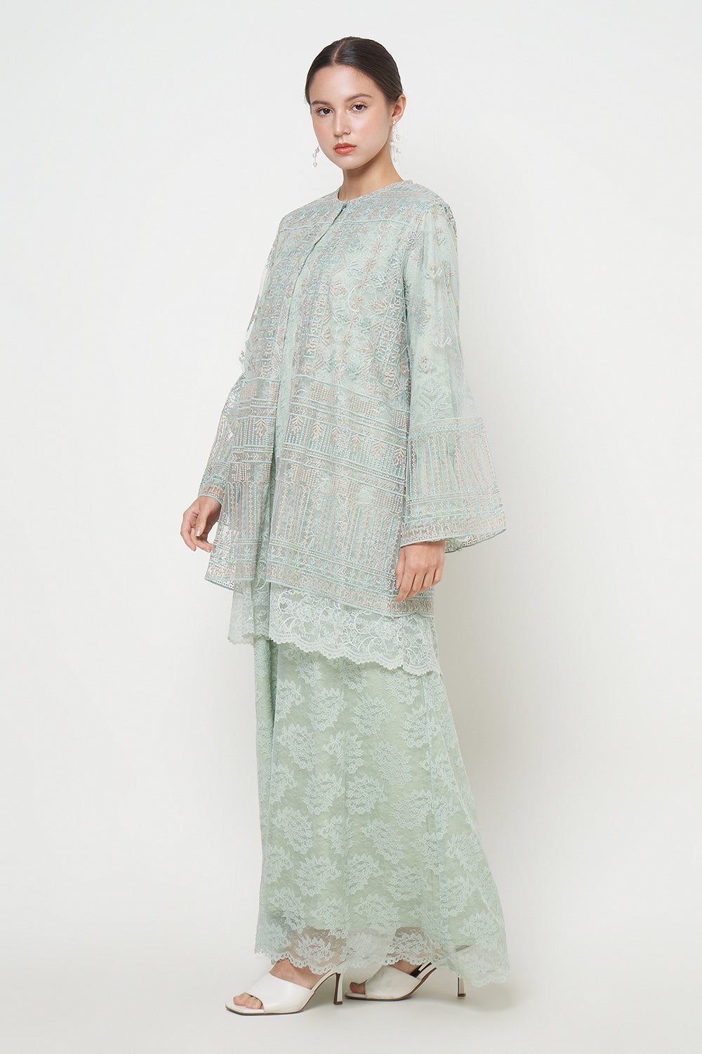 Aruna Lace Dress in Mint