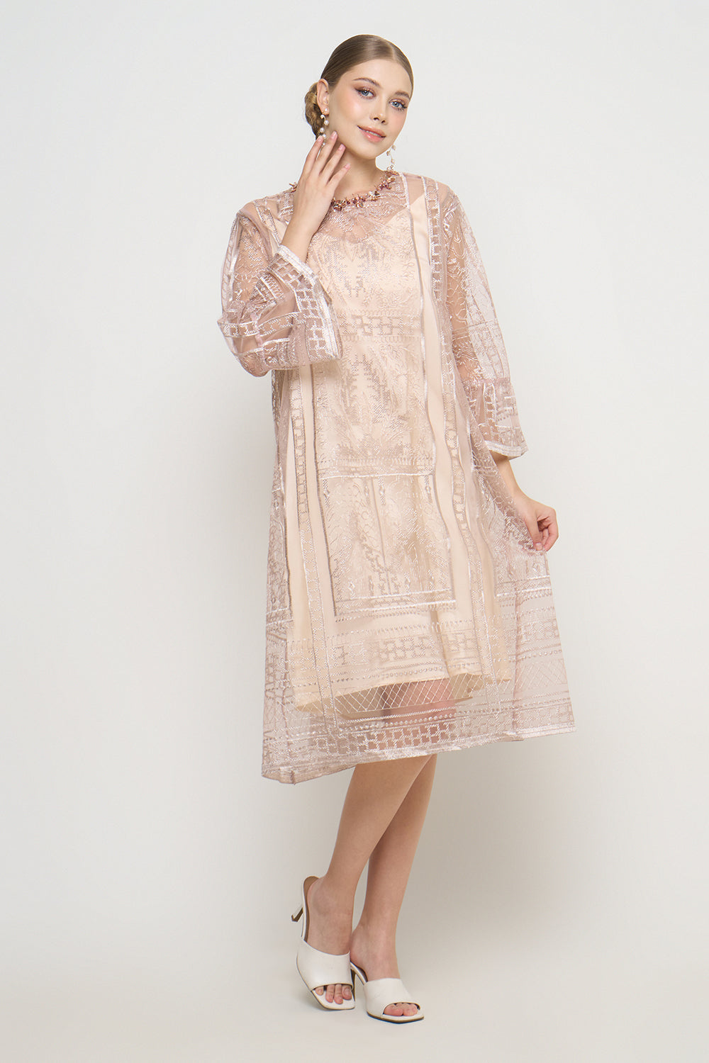 Peony Dress in Soft Pink