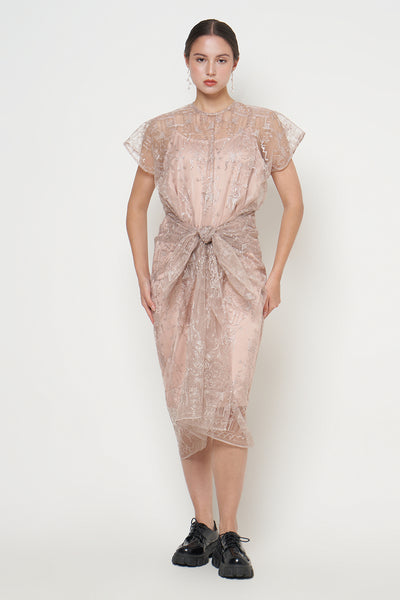 Isyana Dress in Nude Cream