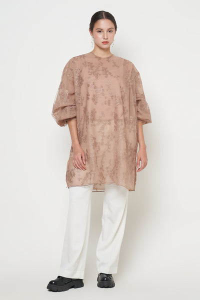 Raelyn Tunic Top Nude Brown