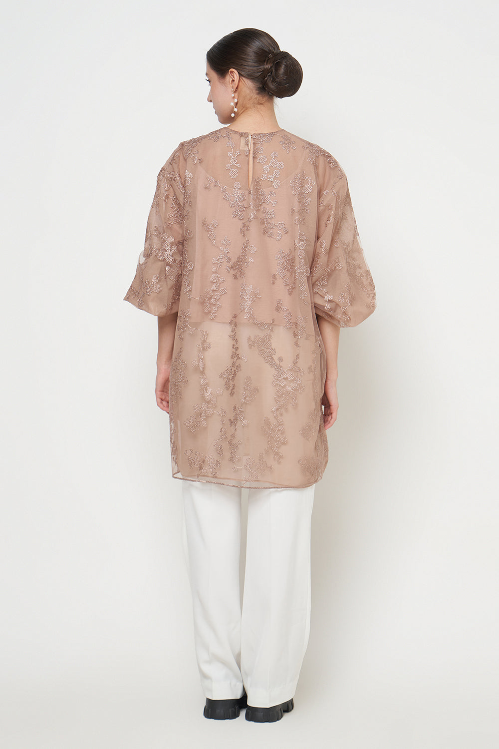 Raelyn Tunic Top Nude Brown