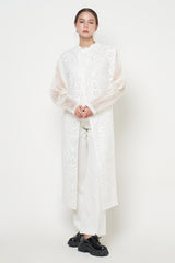 Aleena Long Outer in White