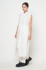 Aleena Long Outer in White