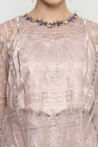 Ashwave Dress in Nude Grey